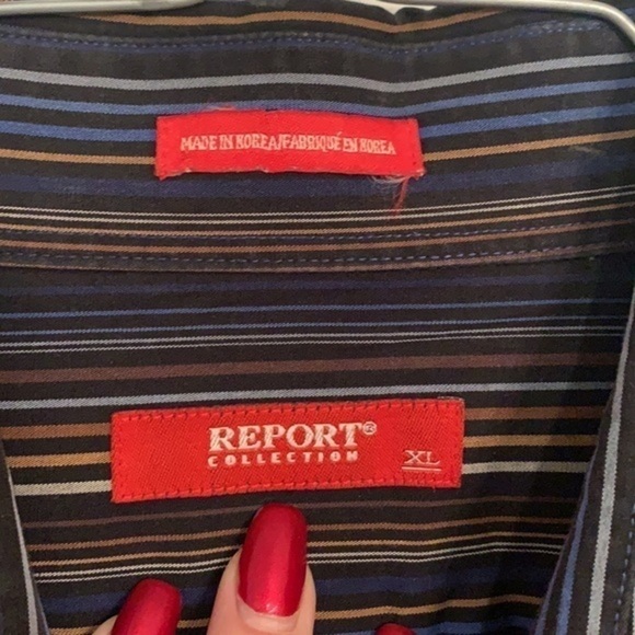 💐5/25 Report men’s dress shirt hidden button cuff link non button sleeves - Picture 2 of 10